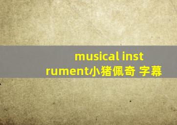 musical instrument小猪佩奇 字幕